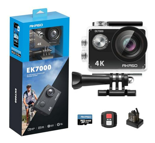 Cámara De Acción 4k  Ek7000 Uhd 20mp Waterproof + Micrófono