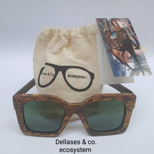 Óculos De Sol De Madeira De Llases & Co. Feminino