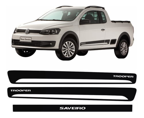 Adesivo Volkswagen Saveiro Trooper 2014 2015 Faixa Lateral