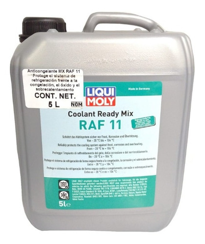 Anticongelante Coolant Ready Mix Raf 11 Liqui Moly 8809