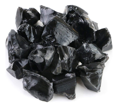 Z Piedra Obsidiana Negra Natural Bruto Por Reiki Curativo