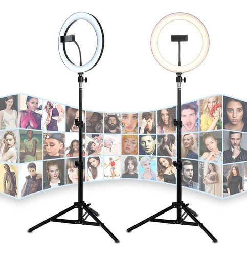 Aro De Luz Led 10 Pulgadas + Tripode 210cm