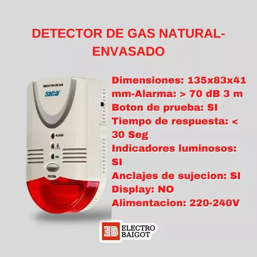 Detector Gas Natural O Envasado - Sica