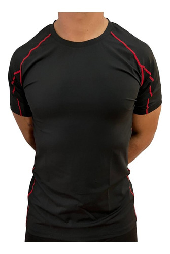 Camiseta Térmica Hombre Manga Corta Para Deportes Y Entrenar