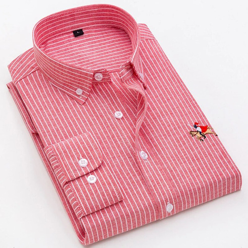 Camisa A Rayas Para Hombre, Camisa Oxford Spinning Para Homb