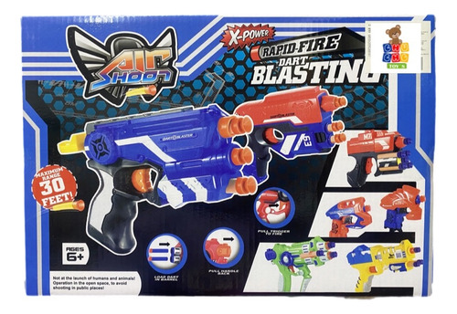 Pistola Doble De Juguete Lanza Dardos Y Accesorios Blasting