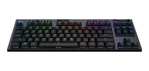 Imagen 2 de 3 de Teclado gamer bluetooth Logitech Serie G G915 TKL QWERTY GL Tactile inglés UK color carbón con luz RGB