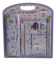 Comprar Set De Útiles Escolar Kawaii Cartuchera Lápices Billetera