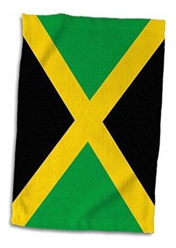 Bandera 3d Rose De Jamaica Cuadrado-caribe Jamaicano Verde 