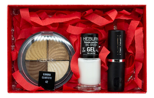 Heburn Pack 3 Esmalte + Labial + Cuarteto Sombras 932 6c