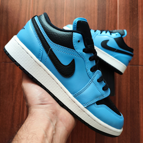 Tenis Jordan Retro 1 Low Gs Unc Black Originales 24 Mx 