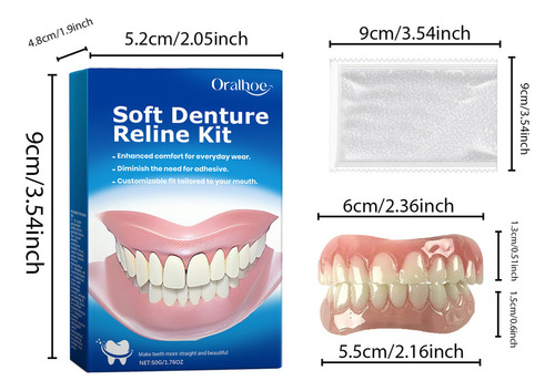 M Kit De Rebase De Silicona Blanda Para Prótesis Dentales