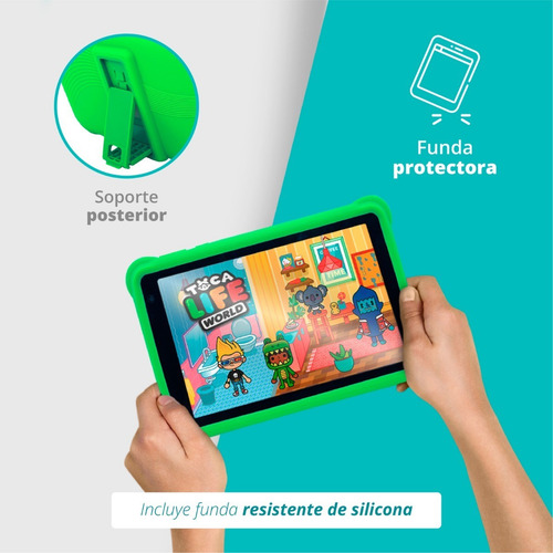 Tablet Tabi EUTB-758 Kids 7" 32GB color verde 2GB de memoria RAM