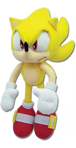 Boneco Sonic Pelúcia Cor Amarelo Antialérgico 50cm Fofinho