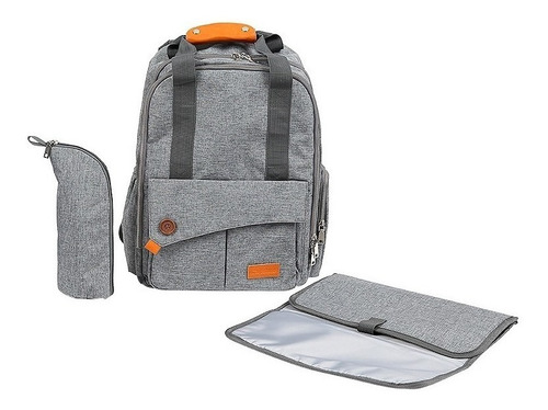 Mochila Maternal Carestino Roma Cambiador Completo Gris