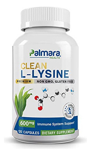 Palmara Health Clean L-lisina 600 Mg, 120 Cápsulas | Vegano