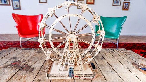 Coasterdynamix Noria Eléctrica De Madera Kit De Modelo De