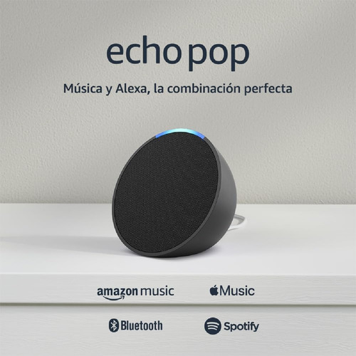 Bocina Echo Pop Amazon Con Asistente Alexa Multi-room Negro