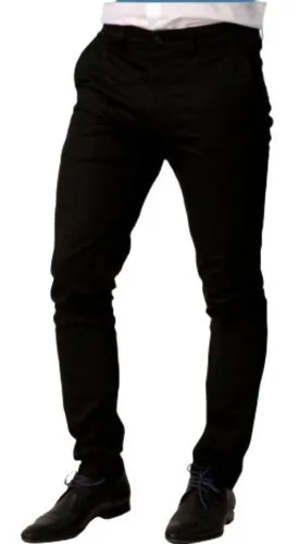 Pantalon dril negro hombre new arrivals