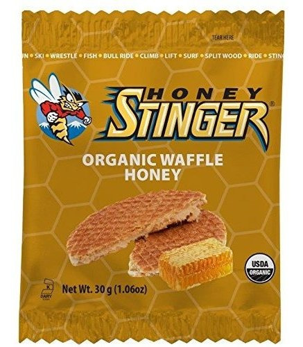Waffle Orgánico Honey Stinger, Miel, 1.06 Onzas, 16 Unidades