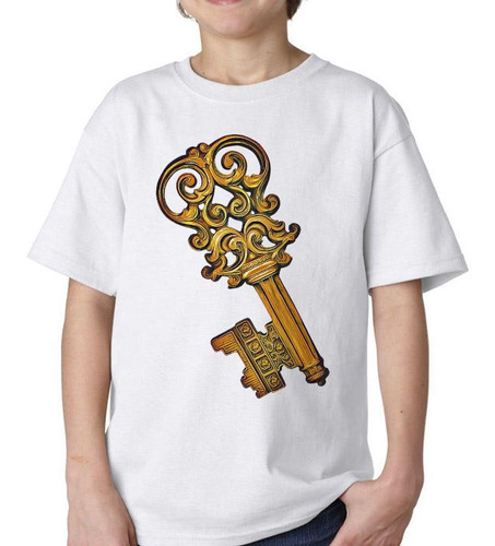 Remera De Niño Key Llave Dorada Diseño Dibujo Art