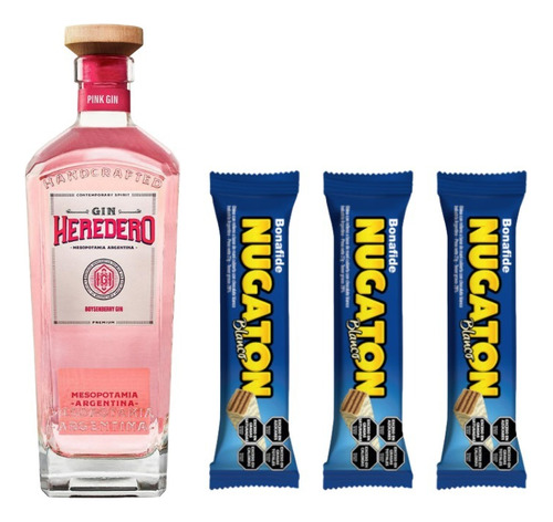 Combo Gin Heredero Pink + 3 Nugaton Blanco De Regalo