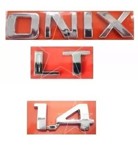 Emblemas Chevrolet Onix Lt 1.4 - 2013 À 2015 Modelo Original