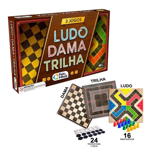 Jogo de Tabuleiro Ludo e Dama - Diversão Família , Mercado x Local