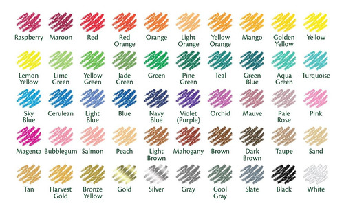 Lápices De Colores Crayola, 50 Count, Adulto Colorear