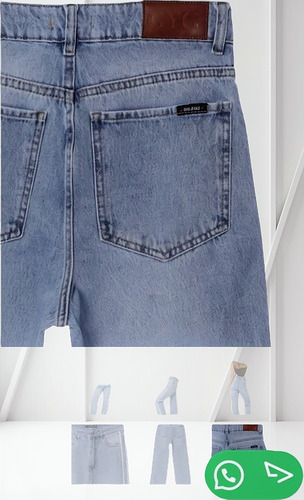 Pantalon Jean Wide Leg Franjas Al Costado Rigido T: 44 Gyg