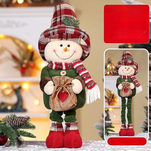 Muñeca Navideña Estirable, Muñeco De Nieve Navideño S