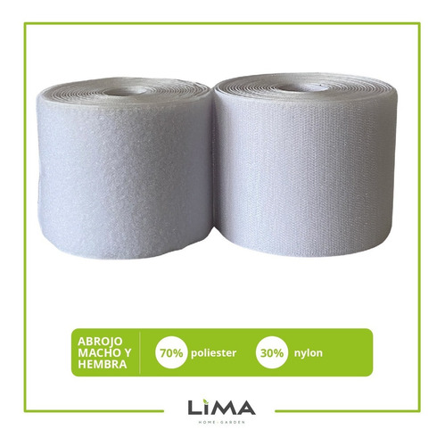 Imagen 6 de 7 de Abrojo 100 Mm / 10 Cm Ancho Rollo De 10 Mts 70% Polyester