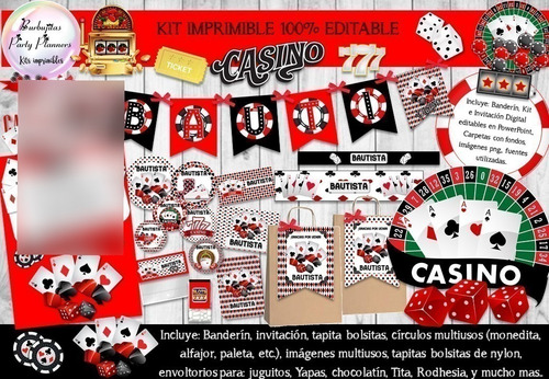 Kit Imprimible Candy Casino Editable