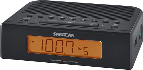 Radio Reloj Digital Mesa Am Fm Sangean Rcr-5 Negro