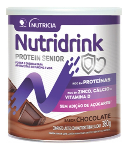 Suplemento Alimentar Nutridrink Protein Senior Chocolate 380g