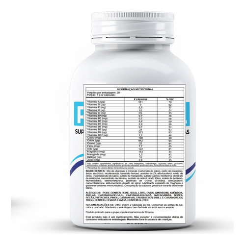Suplemento Alimentar Resistol AeO SPORT Com 60 Cápsulas 500mg Sabor Naturais