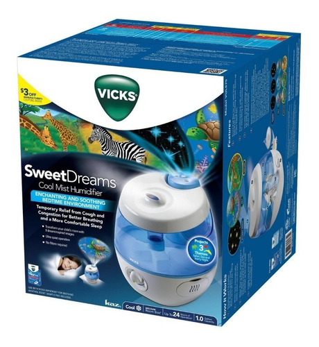 Humidificador Infantil Vick Vapor Frio Dulces Sueños