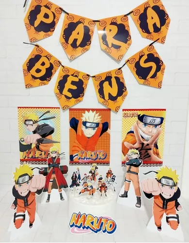 Kit Festa em Casa Só Um Bolinho Decoração Naruto Completo