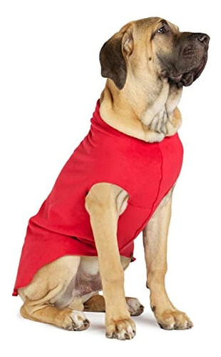Abrigo Elástico De Lana Para Perro Suave Talla 18 Color Rojo