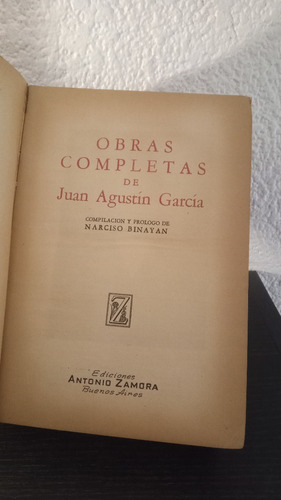 Obras Completas (tomo 1) - Juan Agustin García