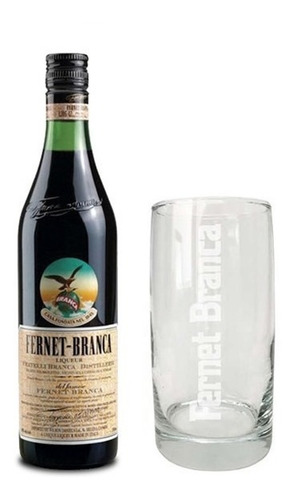 Imagen 2 de 2 de Pack Fernet Branca + Vaso Original 700cc