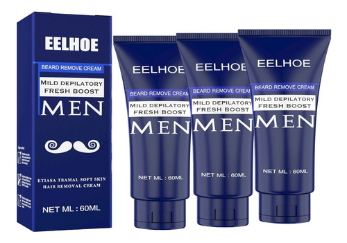 3×crema De Depilación Permanente-removedor De Barba Y Bigote