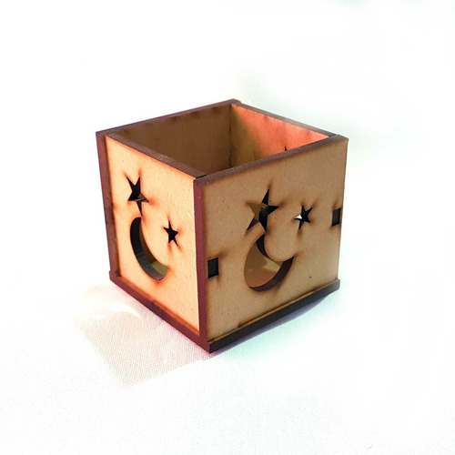 Imagen 3 de 4 de 50 Portavelas Fanales Fibrofacil Souvenirs Recuerdo 8x8x8 Cm