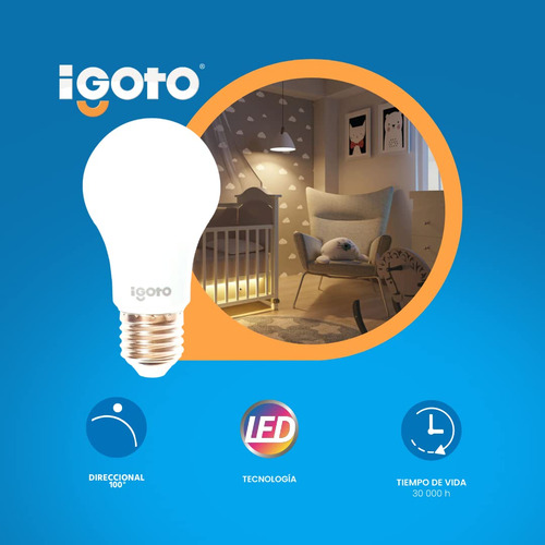 Bombilla Led A60 12w Luz Cálida 10 Pack