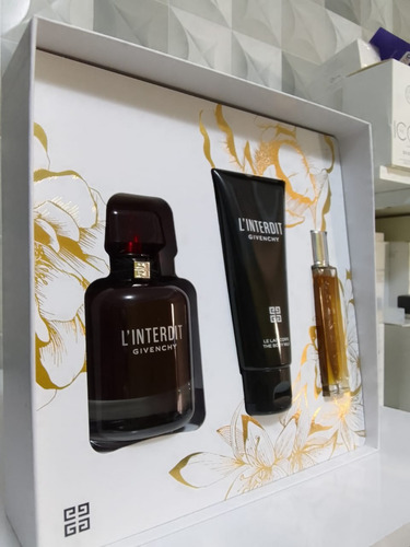 Kit Givenchy Perfume L'interdit Rouge 80ml + Caneta L'interdit Edp 12,5ml + Body Lotion L'interdi 75ml - Feminino