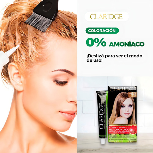 Tintura En Kit Sin Amoníaco Claridge Rubio Claro 8 Tono 8 rubio claro