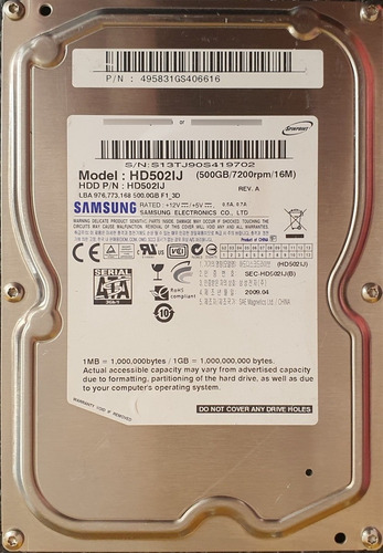Imagen 7 de 10 de Disco Duro 500gb Sata 3.5 Pc-dvr-cctv-camaras