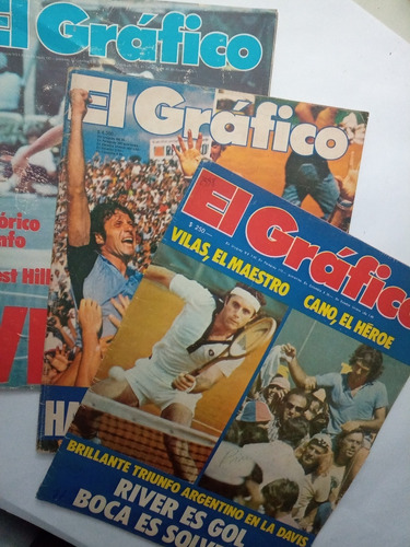 El Gráfico Tenis Pack X 3 ' 1977 Y ' 80 Guillermo Vilas