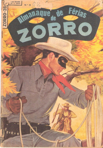 Almanaque Férias Zorro Nº 39 - Julho 1965 - Ebal