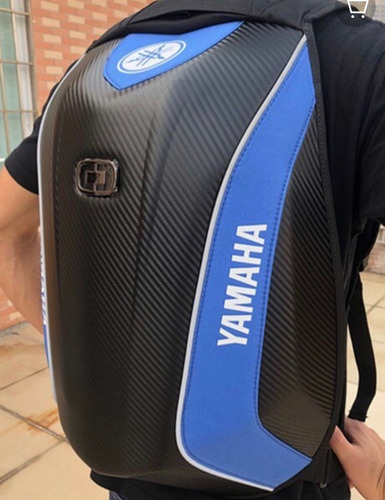 Mochila Rígida Tipo Fibra De Carbono Yamaha R1 R3 R6 Mt09